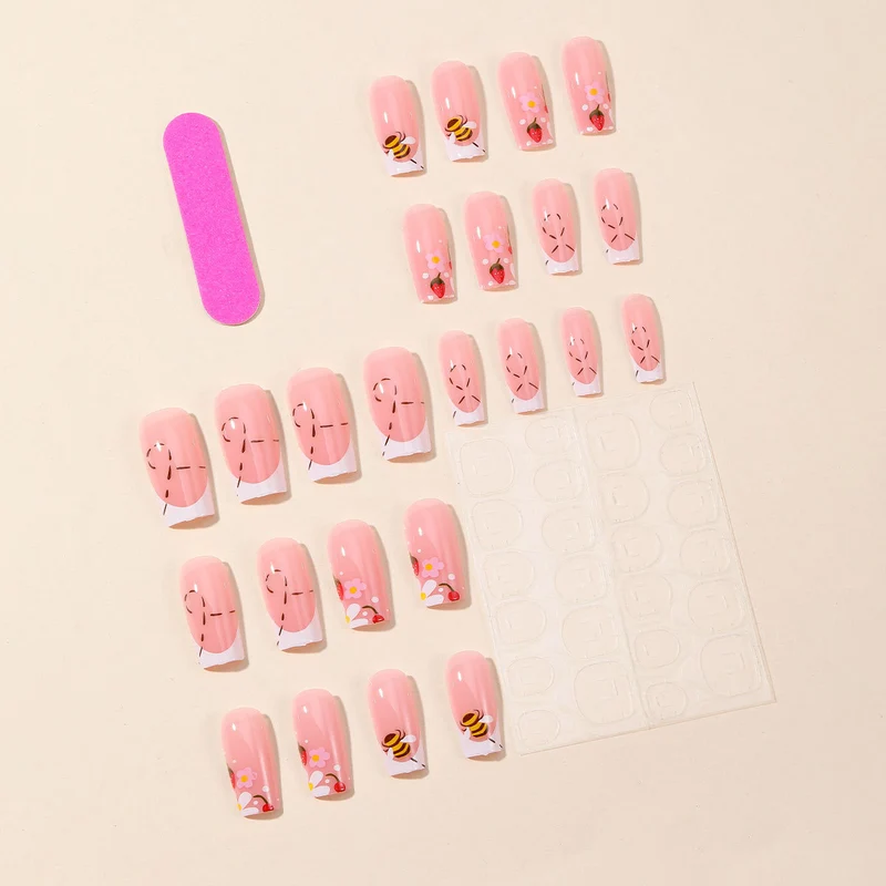 Floral Themed Acrylic Nail Art Extensions Stornfield