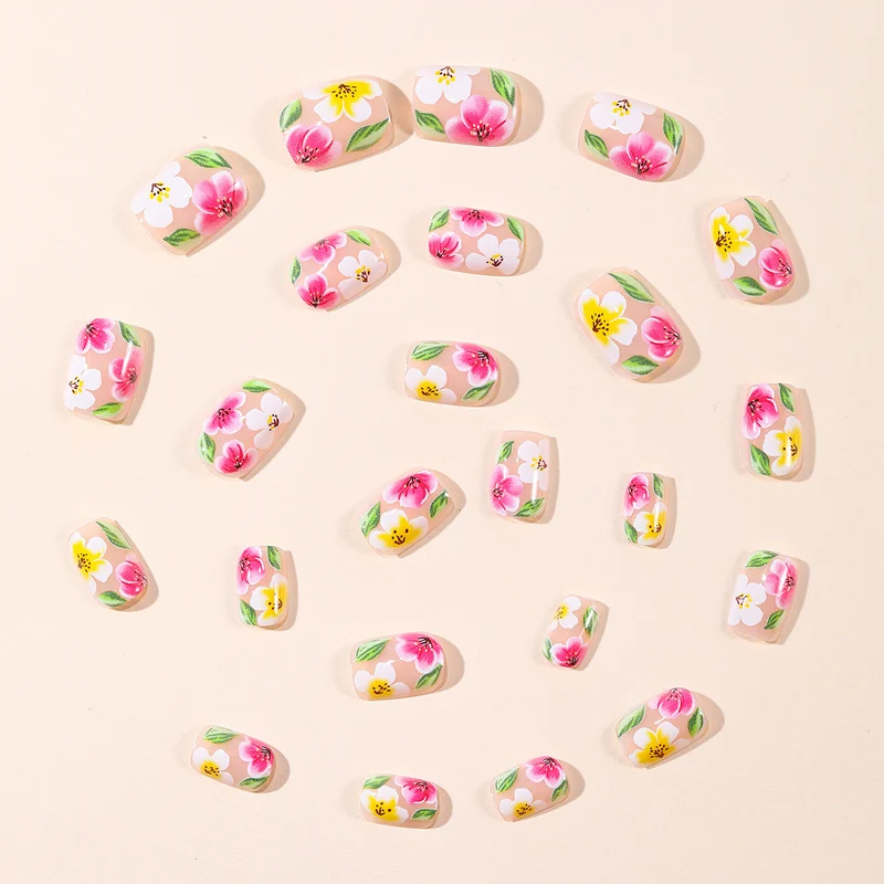 Floral-Themed 3D Nail Art Extensions Stornfield