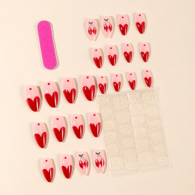 Floral Heart-Shaped Nail Art Set Stornfield
