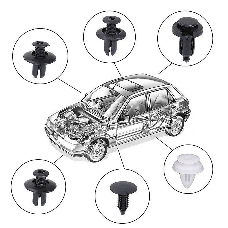100stk Auto Festepinne Rive Bumper Bil Klips Sett | Luvikno