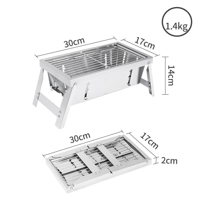 Ultimate Camping Style Rustfritt Stål Sammenleggbar Grill | Luvikno