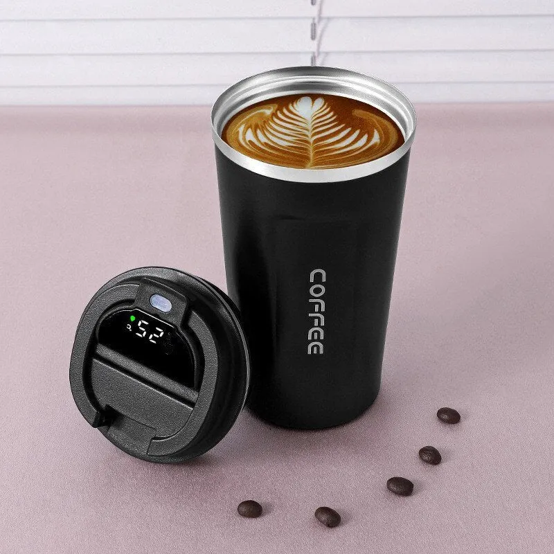 LED Temperaturdisplay Smart Termos Kaffekopp | Luvikno