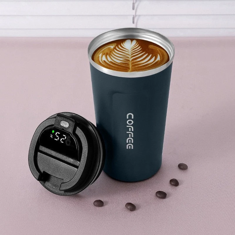 LED Temperaturdisplay Smart Termos Kaffekopp | Luvikno