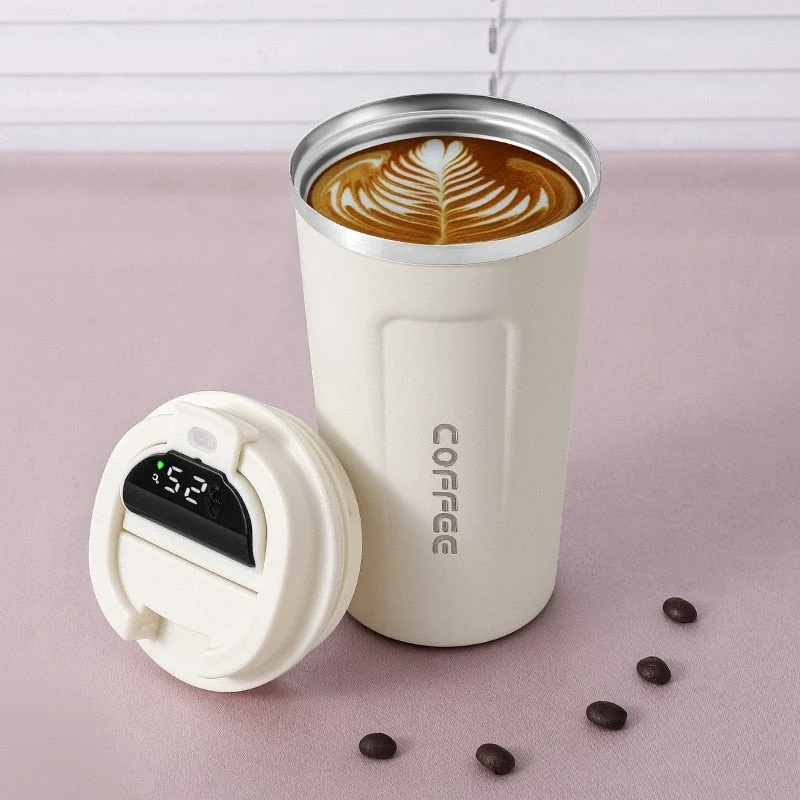 LED Temperaturdisplay Smart Termos Kaffekopp | Luvikno