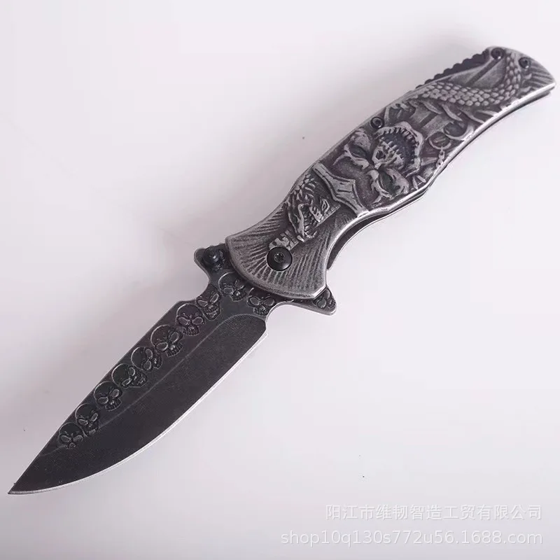 Taktisk Natt Skull Foldbar Lommekniv | Luvikno