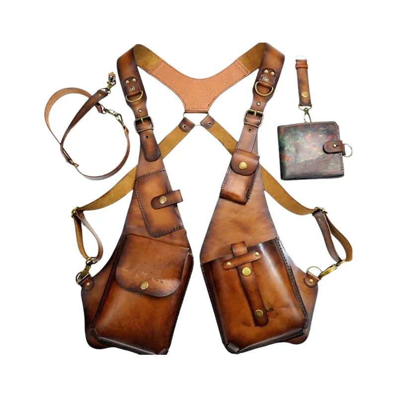 Medieval Steampunk skulderveske med retro stropp | Luvikno
