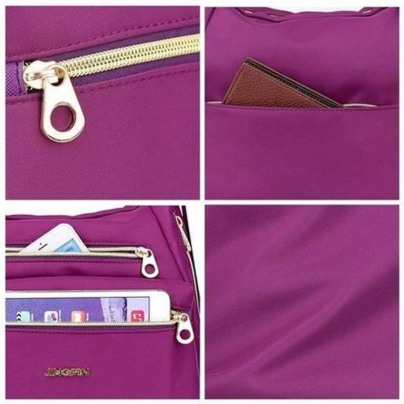 Bag med doble glidelåser, ryggsekk, håndveske og crossbody-veske | Luvikno