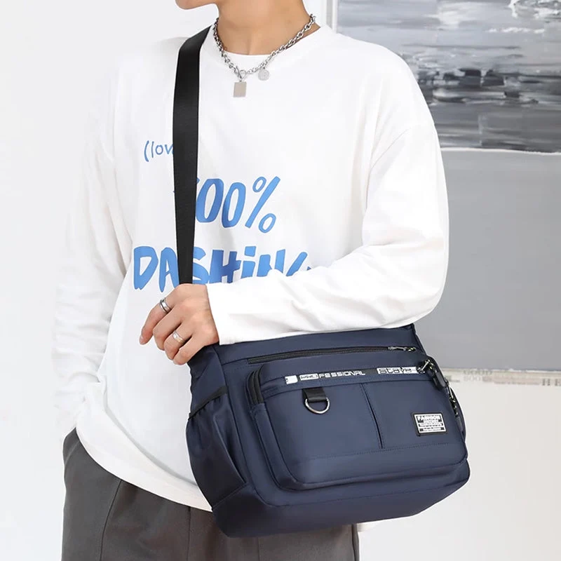 Herre messenger bag med flere lommer | Luvikno