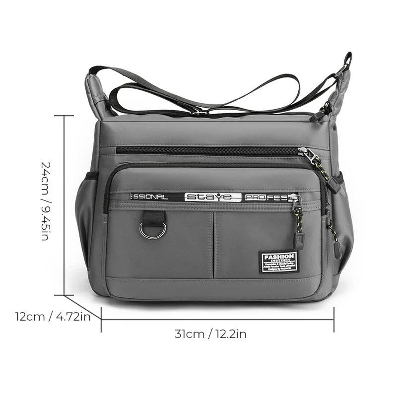 Herre messenger bag med flere lommer | Luvikno