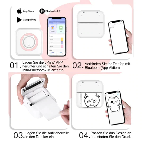 Praktisk Mini Pocket Printer | Luvikno