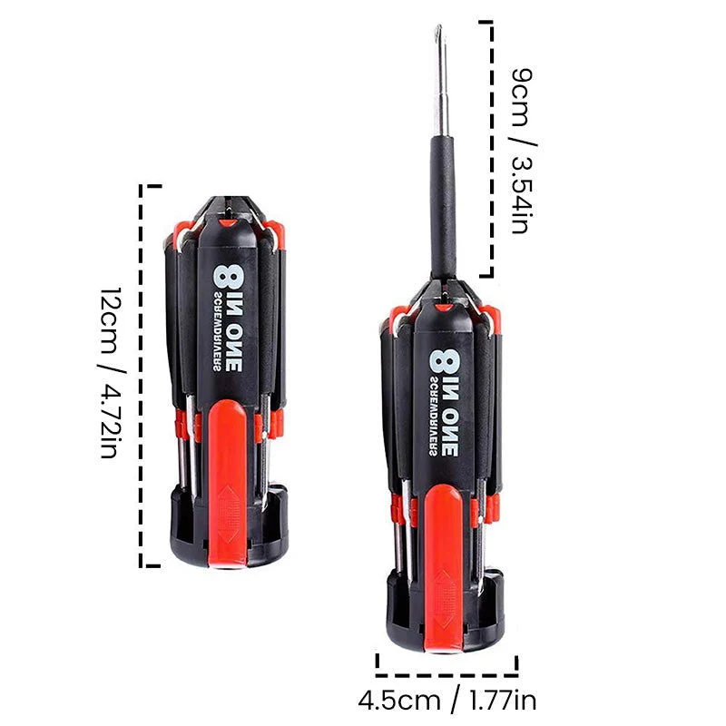 8-i-1-skrutrekker med LED-lommelykt | Luvikno