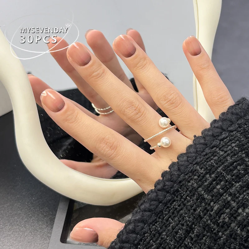 Natural Glossy Nail Enhancements Stornfield