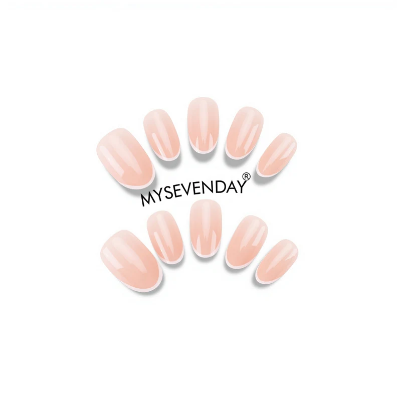 Natural French Tip Press-On Nails Stornfield