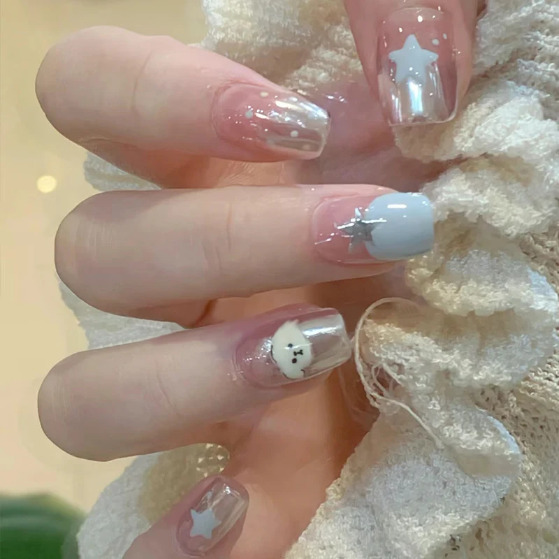 Natural Almond-Shaped Press-On Nails Stornfield