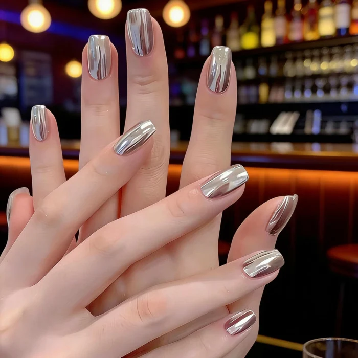 Metallic Nail Art Extensions Stornfield