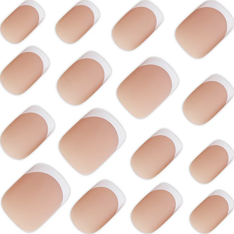 Matte French Tip Press-On Nail Set Stornfield
