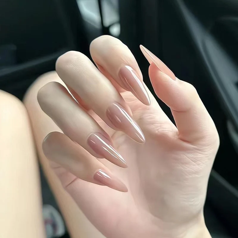 Luxury Press-On Nail Set with Glitter Accent Stornfield