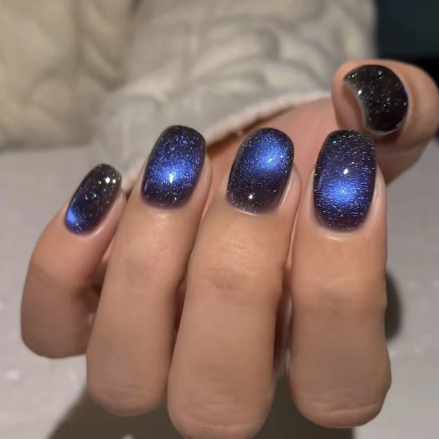 Iridescent Glitter Gel Nail Tips Stornfield