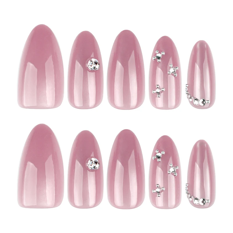Artificial nail art with glitter embellishments Stornfield