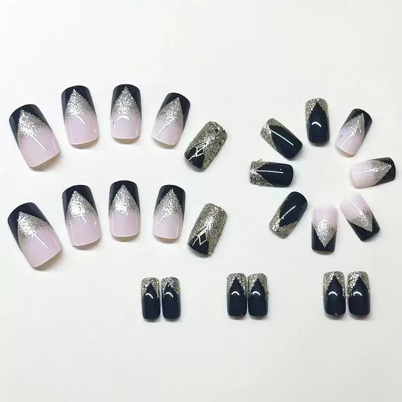 Luxus Glitzer-Akzent Nagelverzierungen Karnz