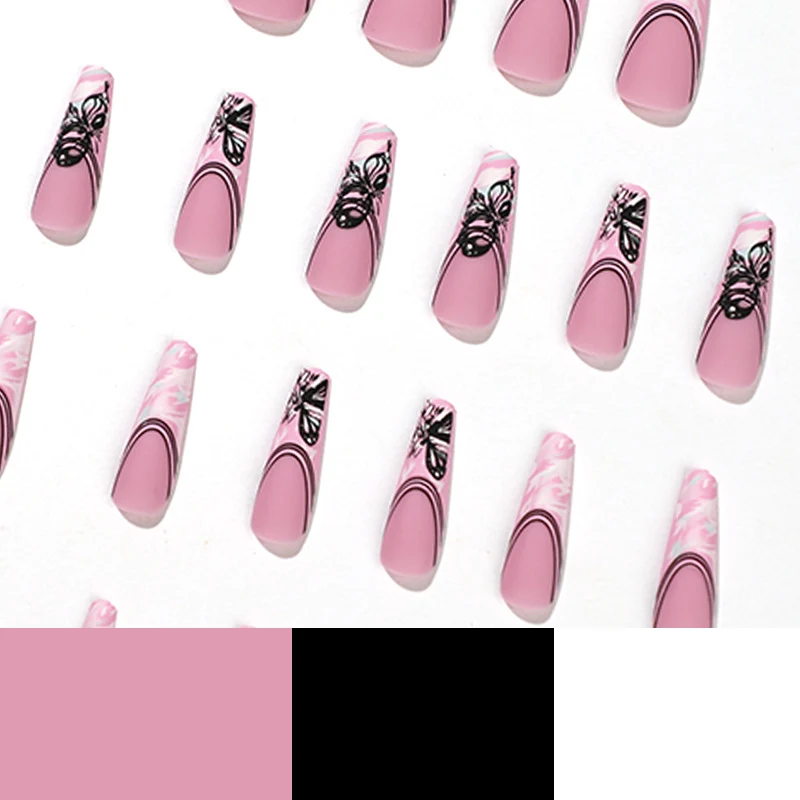 Artificial nail art with delicate butterfly designs Stornfield