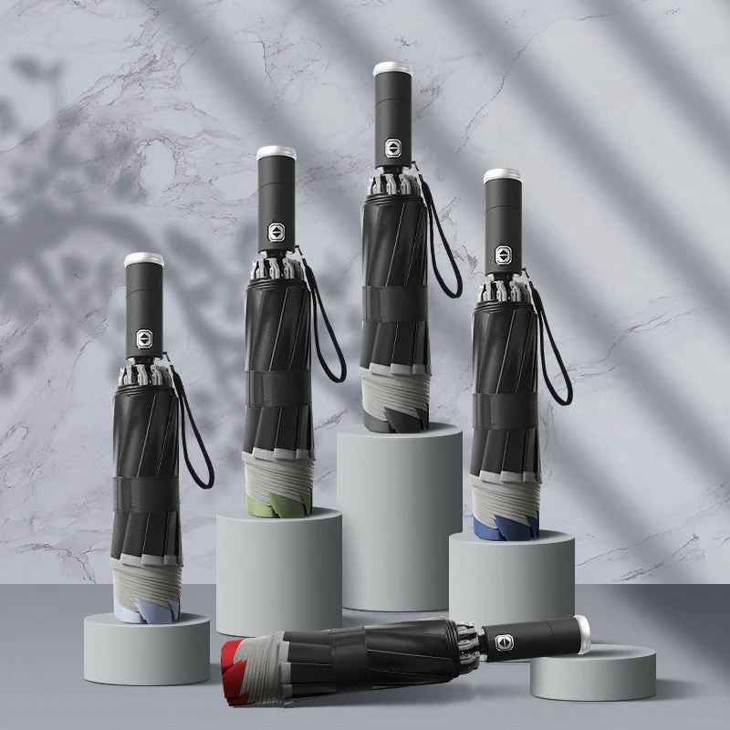 Dame automatisk paraply med reversibelt design og høye sikkerhetsstandarder Luvikno