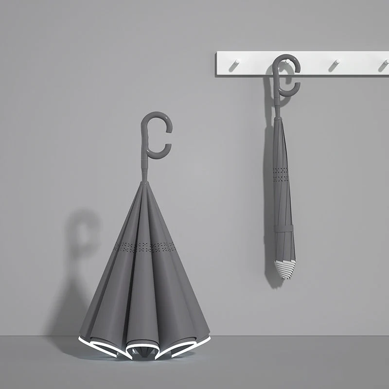 Dame automatisk sammenleggbare paraply med ergonomisk design og sterke vindmotstands elementer Luvikno