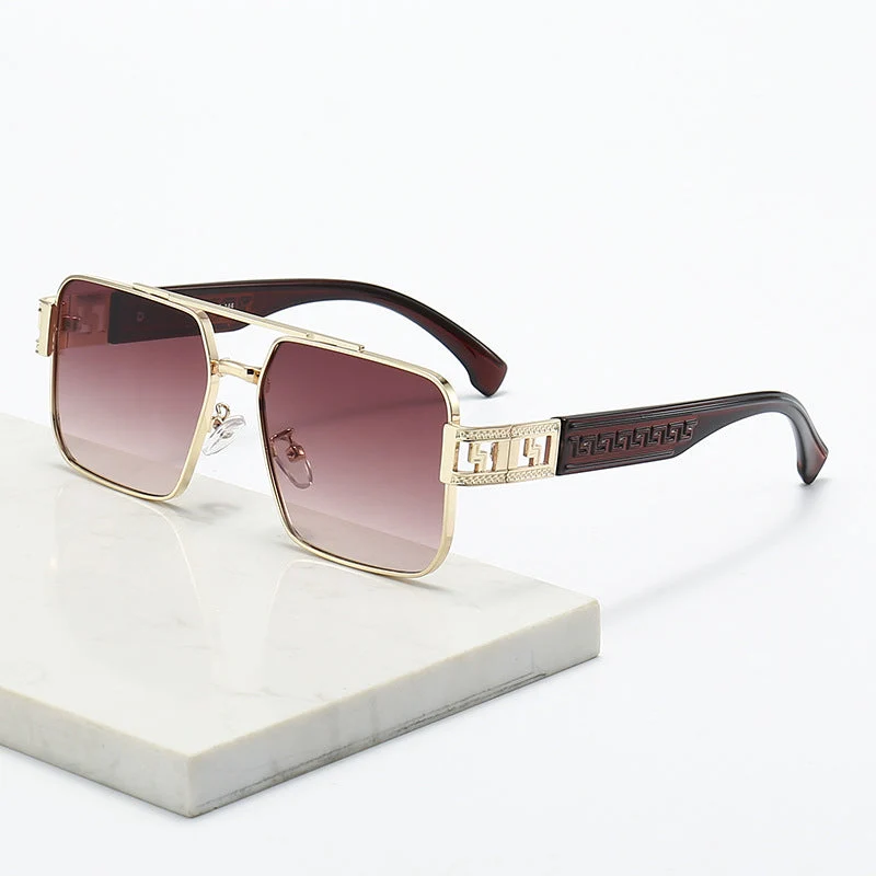 Dame kvadratisk solbrille med ergonomisk ramme og UV-beskyttelse Luvikno