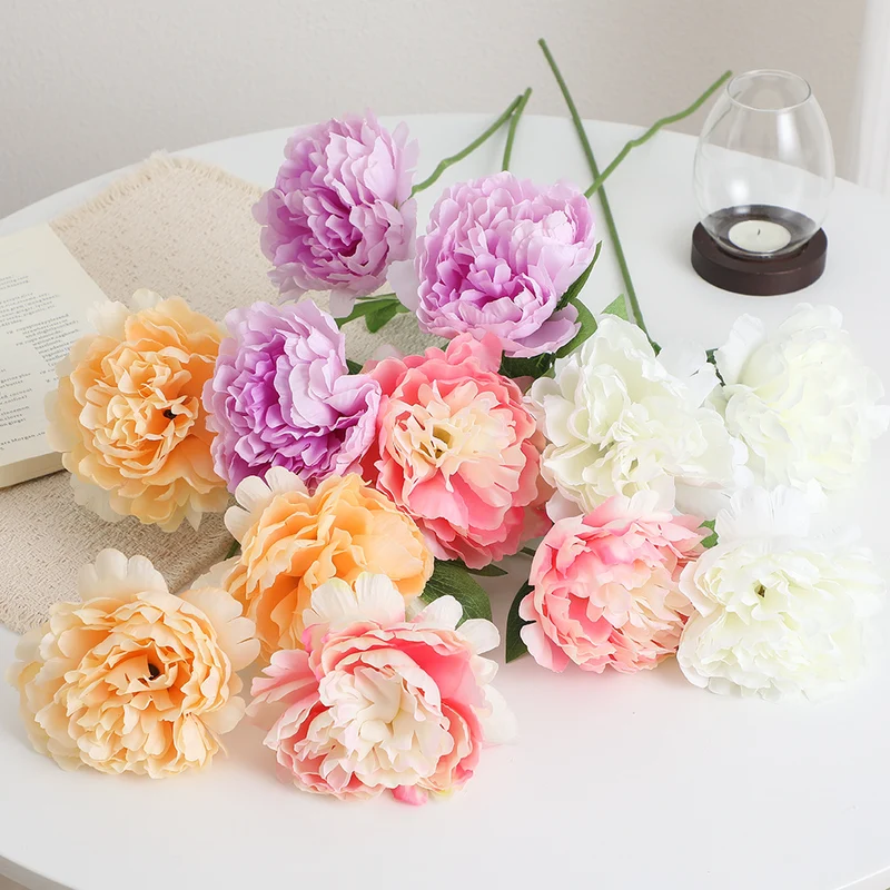 Elegant Artificial Peony Bouquet