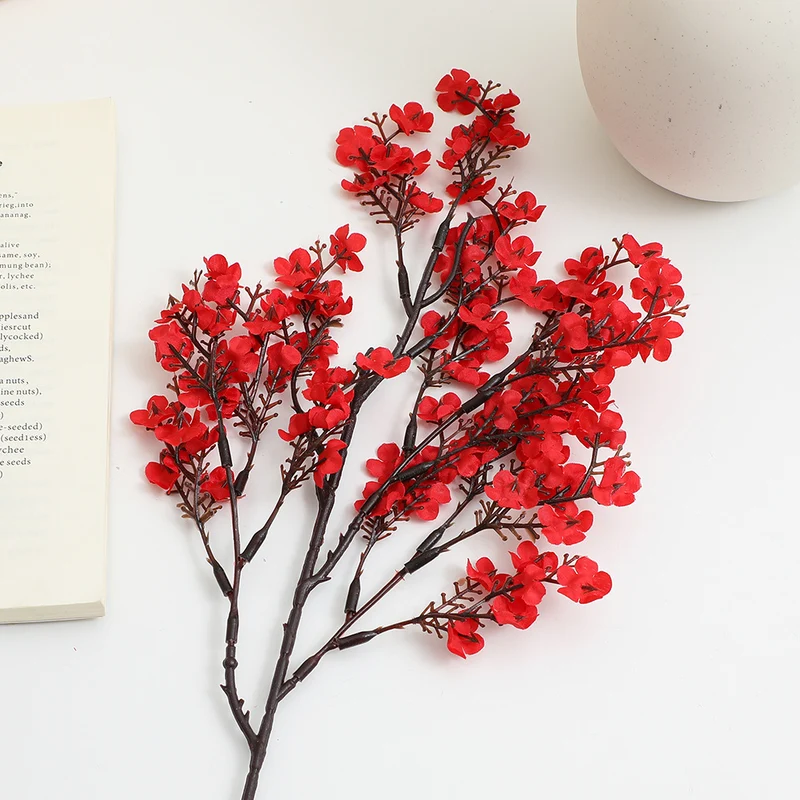 Decorative artificial flower branch