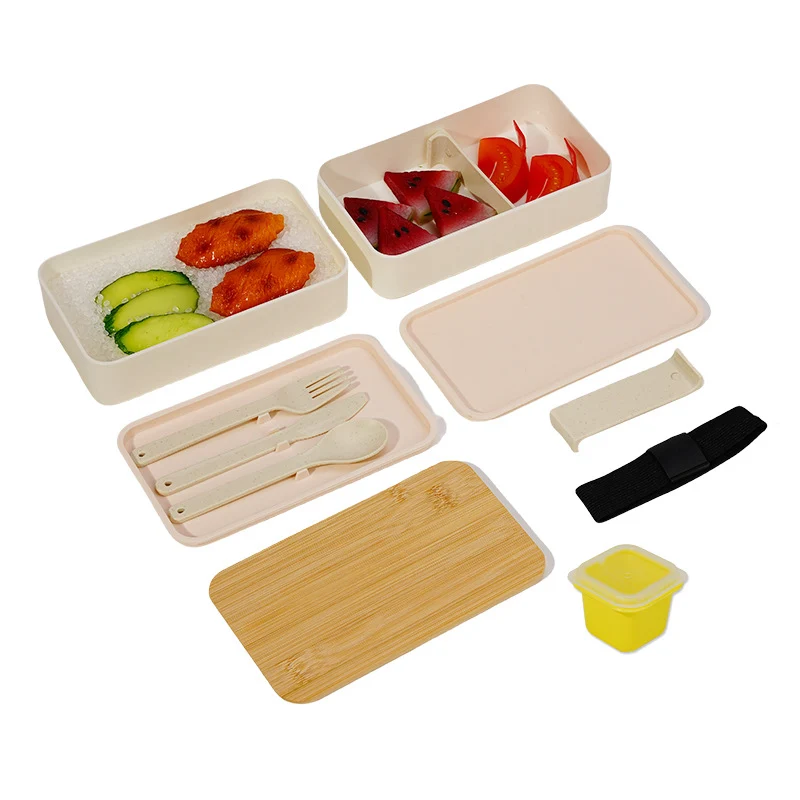 Multi-Layered Bamboo Lunch Container