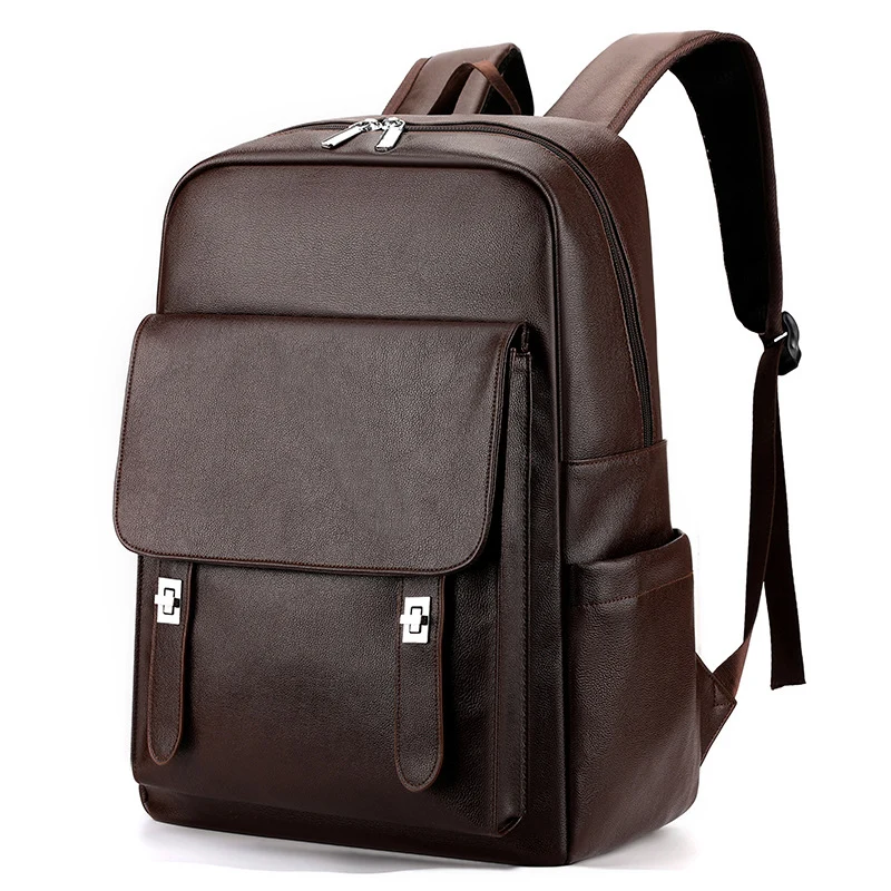 Eleganter Leder Laptop-Rucksack Karnz