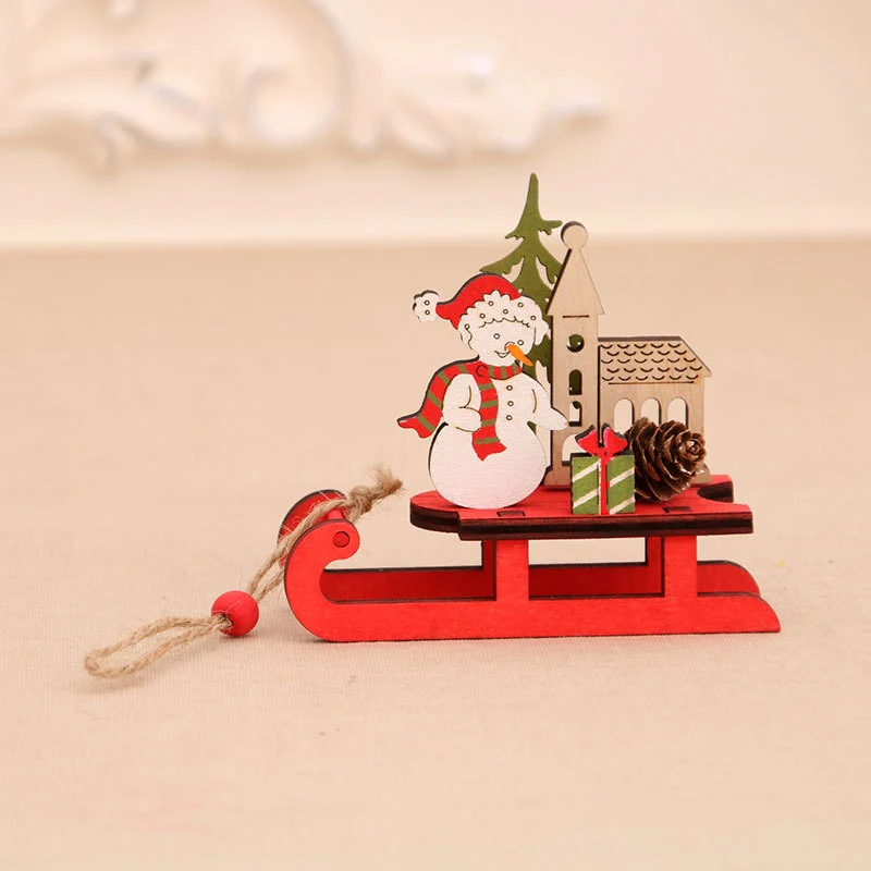 Wooden Santa Sleigh Decoration Stornfield