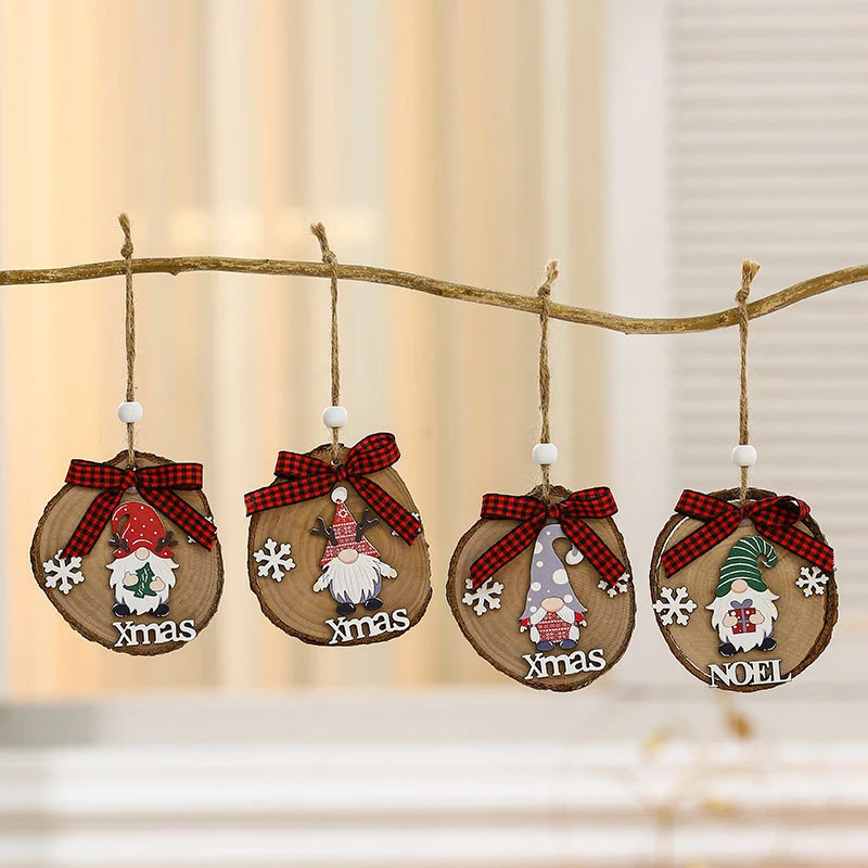 Wooden Holiday Gnome Ornament Stornfield