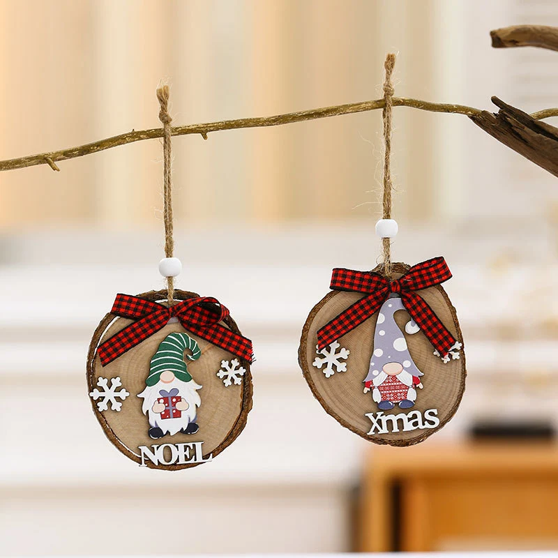 Wooden Holiday Gnome Ornament Stornfield