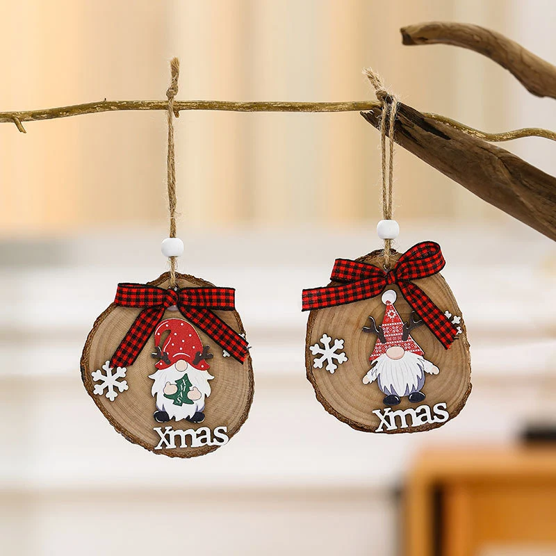 Wooden Holiday Gnome Ornament Stornfield