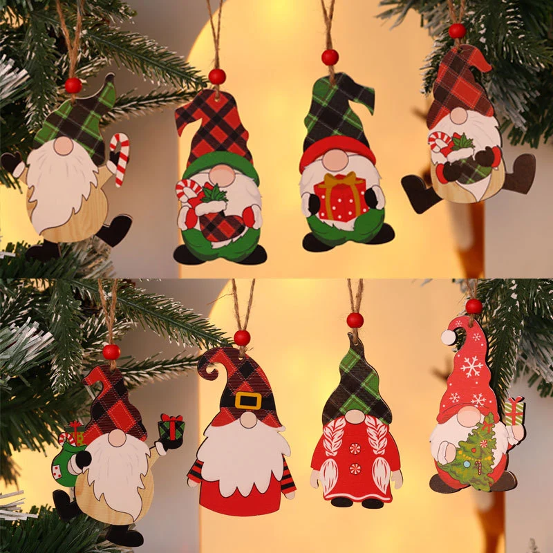 Wooden Christmas Gnome Ornament Stornfield
