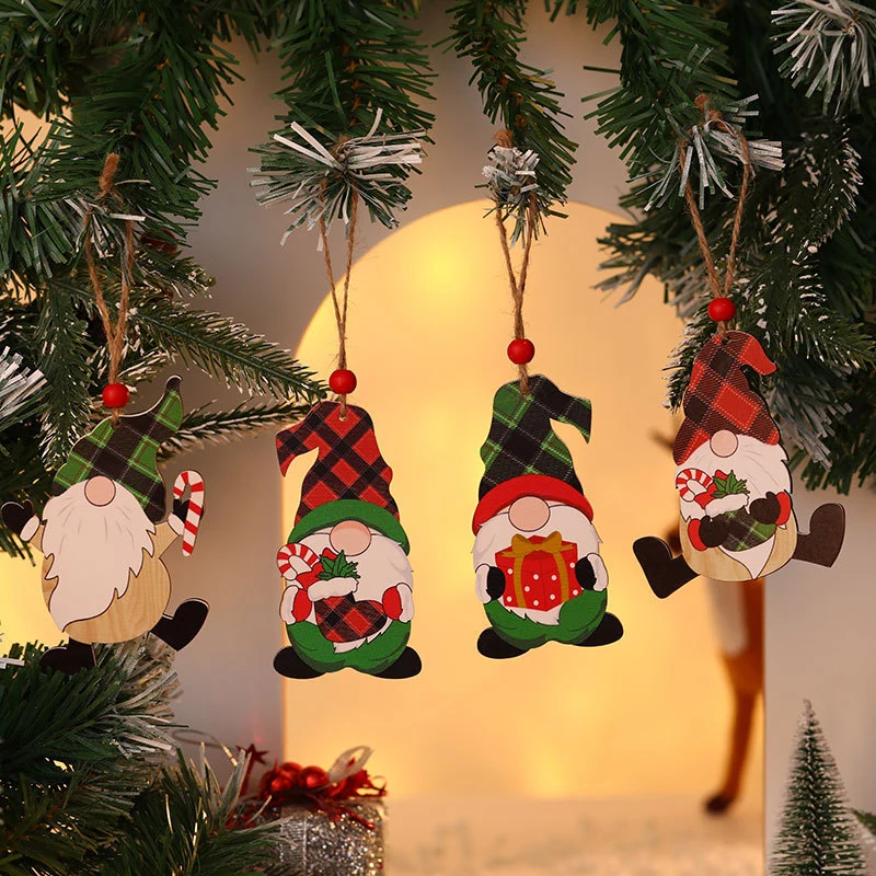 Wooden Christmas Gnome Ornament Stornfield