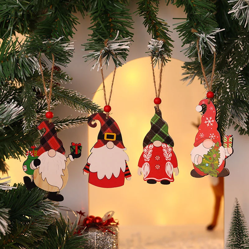 Wooden Christmas Gnome Ornament Stornfield
