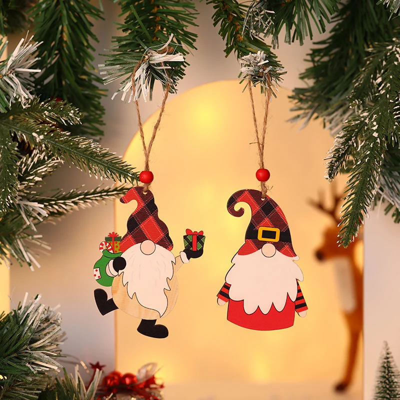 Wooden Christmas Gnome Ornament Stornfield