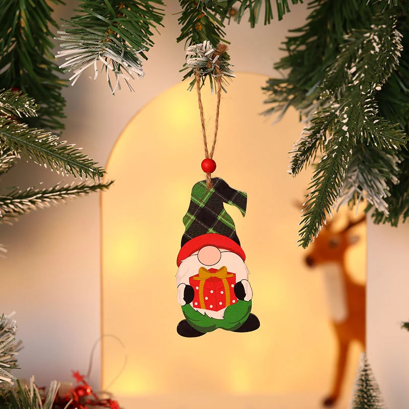 Wooden Christmas Gnome Ornament Stornfield
