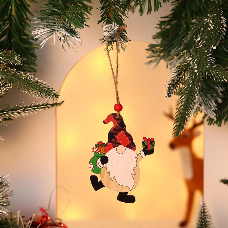 Wooden Christmas Gnome Ornament Stornfield