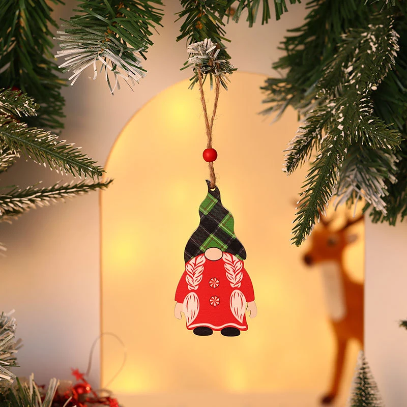 Wooden Christmas Gnome Ornament Stornfield