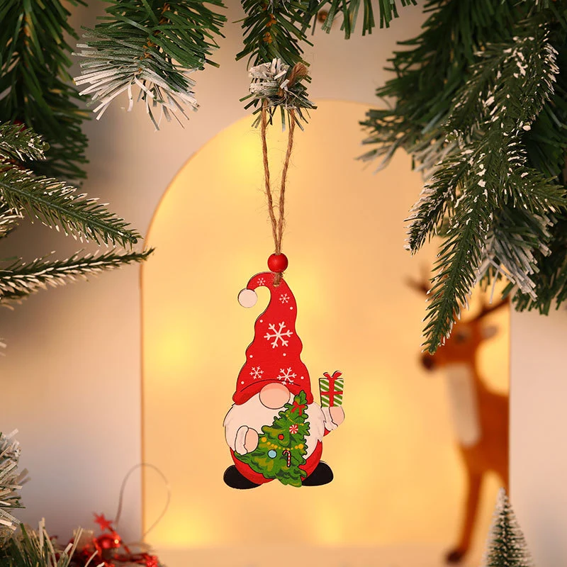 Wooden Christmas Gnome Ornament Stornfield