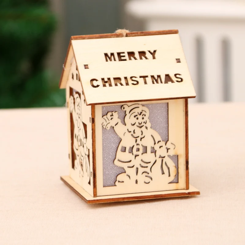 Wooden Christmas Decoration House Figurine Stornfield