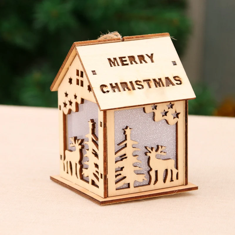 Wooden Christmas Decoration House Figurine Stornfield