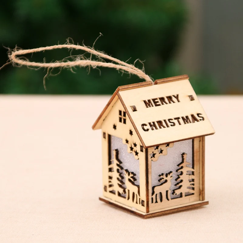 Wooden Christmas Decoration House Figurine Stornfield
