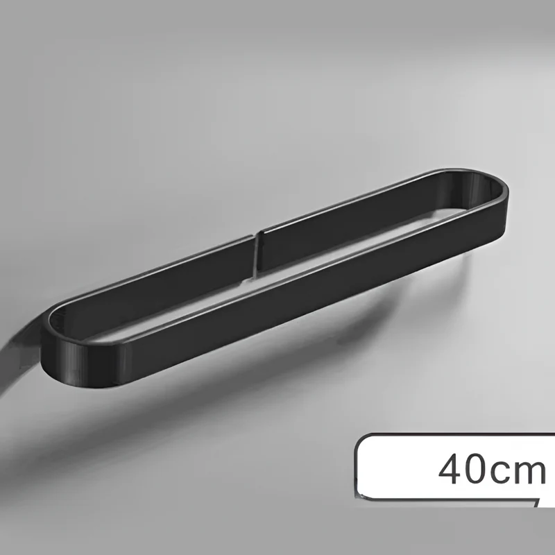 U-Form Handtuchhalter - Rostfrei Aluminium, Schwarz, (30/40/50cm) Handtuchstange