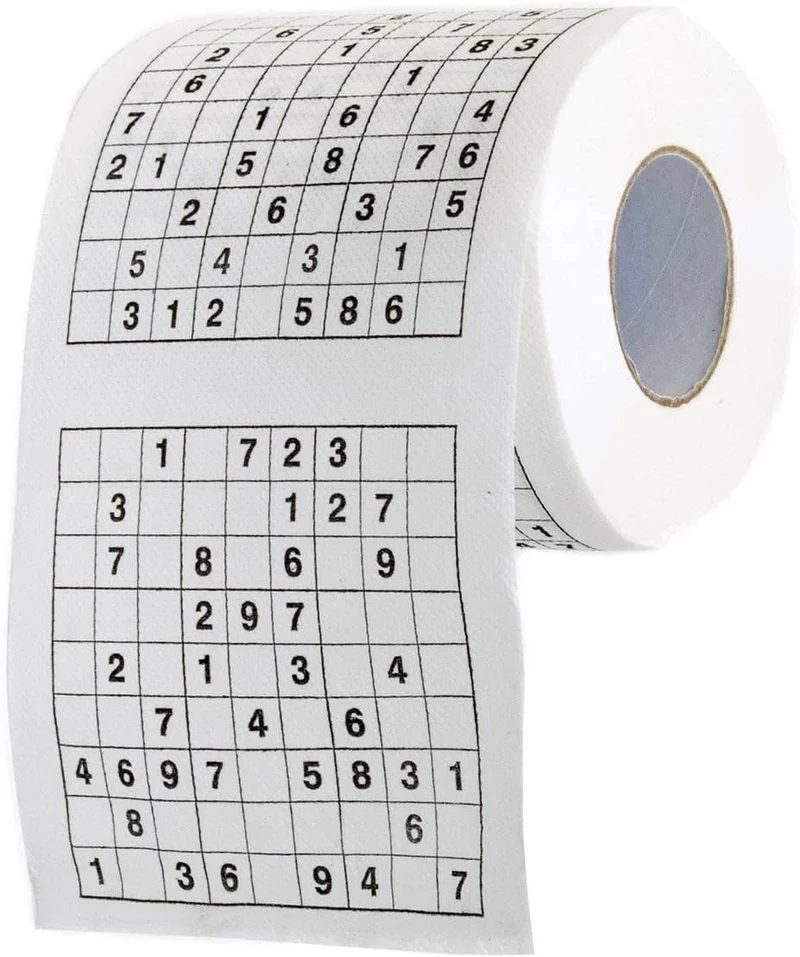 Sudoku-Klopapier - Witziges Rätsel-Toilettenpapier als Geschenkidee