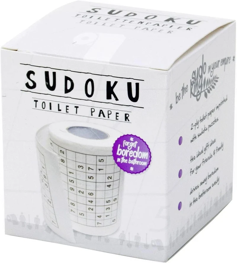 Sudoku-Klopapier - Witziges Rätsel-Toilettenpapier als Geschenkidee